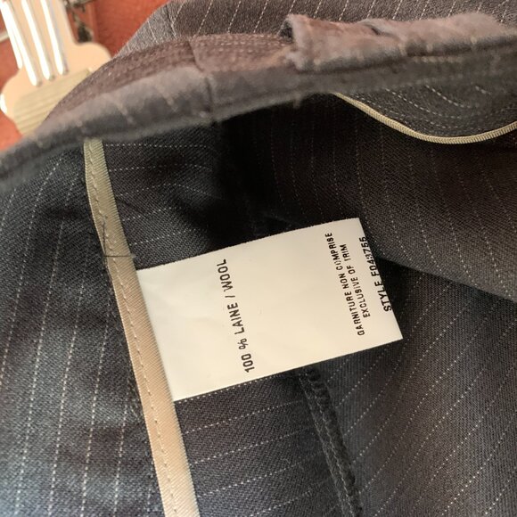 wool trowsers pinstripe // classic minimalist corporatecore - Picture 10 of 10